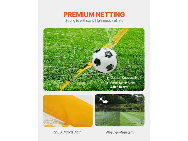 Portable Soccer Goal, 12x6 ft Adults Kids Backyard Soccer Net, Large Practice Soccer Net, Steel Fiberglass Structure Training Goal Set, All-Weather...