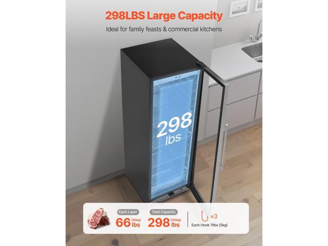 298 LBS Dry Aging Fridge for Steaks, Dry Ager Refrigerator for Meat with Precise Temperature & Humidity Control, Freestanding & Built-in Beef Aging...
