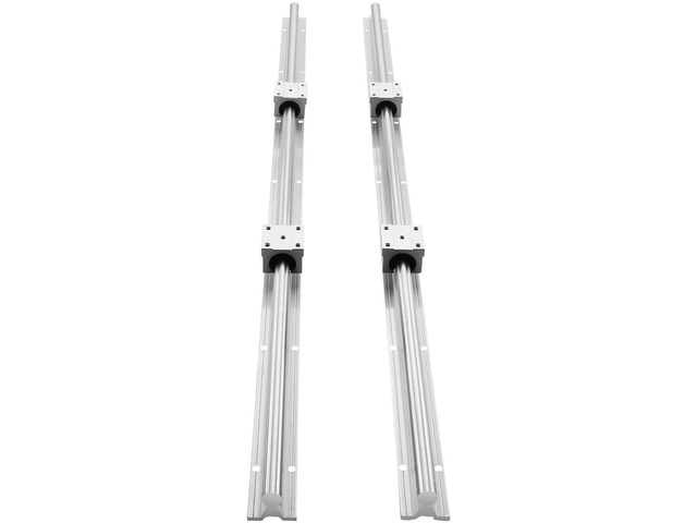 Linear Guide Rail Set, SBR16 1000mm, 2 PCS 39.4 in/1000 mm SBR16 Guide Rails and 4 PCS SBR16UU Slide Blocks, Linear Rails and Bearings Kit for...