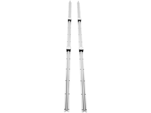 Linear Guide Rail Set, SBR16 2000mm, 2 PCS 78.7 in/2000 mm SBR16 Guide Rails and 4 PCS SBR16UU Slide Blocks, Linear Rails and Bearings Kit for...
