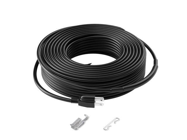 Self-Regulating Pipe Heating Cable, 140FT 5W/FT Heat Tape for Pipes, Roof Snow Melting De-icing, Gutter and Pipe Freeze Protection
