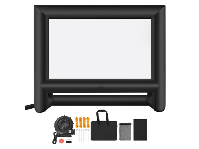 18FT Inflatable Movie Screen, Inflatable Projector Screen with Portable Storage Bag, 16:9 Easy Set Up Movie Projection for Outdoor Backyard, Home...