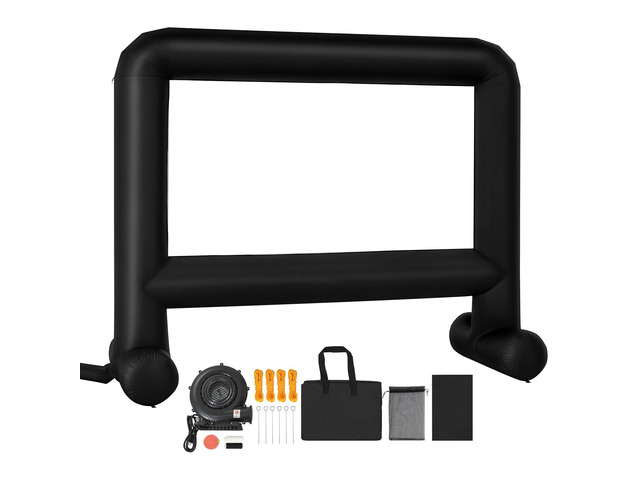 16FT Inflatable Movie Screen, Inflatable Projector Screen with Portable Storage Bag, 16:9 Easy Set Up Movie Projection for Outdoor Backyard, Home...