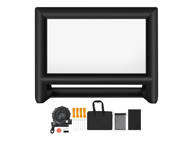 20FT Inflatable Movie Screen, Inflatable Projector Screen with Portable Storage Bag, 16:9 Easy Set Up Movie Projection for Outdoor Backyard, Home...