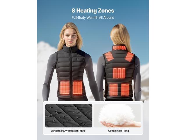 Heated Vest, Women Electric Heating Vest with 16000 mAh Battery Pack, 8 Heating Zones Lightweight Rechargeable Winter-Vest with 3 Levels, for...