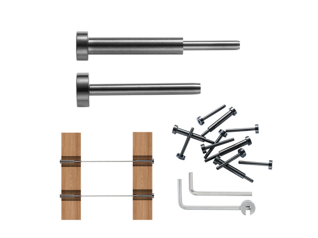 30 Pack Invisible Cable Railing kit, T316 Stainless Steel 1/8' Invisible Receiver and Swage Stud End for Cable Railing, Swage Tensioner 1/8' for...