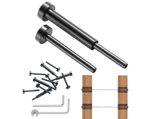 40 Pack Invisible Cable Railing kit, T316 Stainless Steel 1/8' Invisible Receiver and Swage Stud End for Cable Railing, Swage Tensioner 1/8' for...