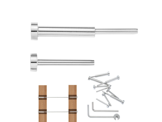 20 Pack Invisible Cable Railing kit, T316 Stainless Steel 1/8' Invisible Receiver and Swage Stud End for Cable Railing, Swage Tensioner 1/8' for...