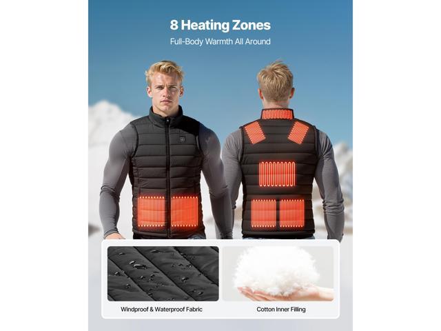 Heated Vest, Men Electric Heating Vest with 16000 mAh Battery Pack, 8 Heating Zones Lightweight Rechargeable Winter-Vest with 3 Levels, for Outdoor...