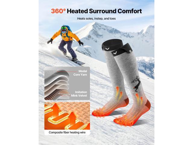 VEVOR Electric Heated Socks 6000mAh Battery Powered Heated Socks for Hunting