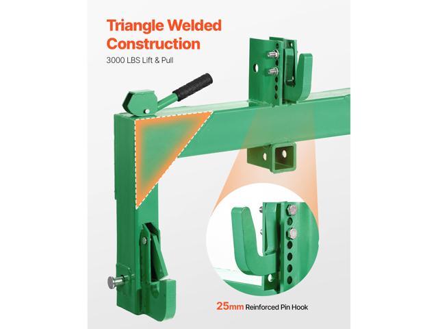 3-Point Quick Hitch with 2 in Receiver, 3000 Lbs Lift Capacity, 3-Pt Hitch with 5 Level Adjustable Bolt, Adaptation to Category 1 & 2 Tractor,...