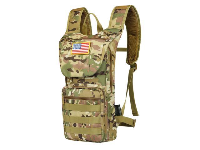 Hydration Backpack, Water Backpack with 3L TPU Water Bladder, Tactical Molle Hiking Hydration Pack with Storage for Men Women, Hydro Water Daypack...