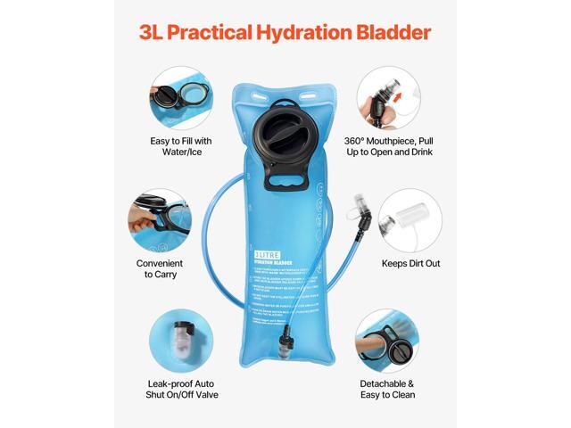 Hydration Backpack, Water Backpack with 3L TPU Water Bladder, Tactical Molle Hiking Hydration Pack with Storage for Men Women, Hydro Water Daypack...