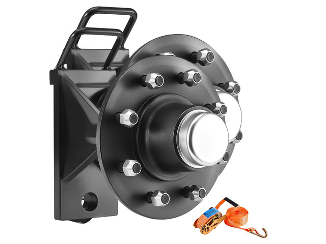 Shipping Container Wheels 8-Lug Wheels Kit, Heavy Duty Shipping Container Axle with Ratchet Tie Down-Moves 20 ft - 40 ft, Secure Transport for...
