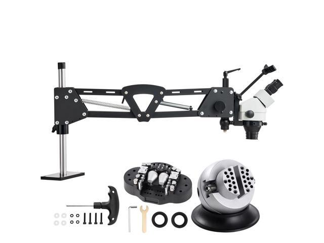 VEVOR Multi-Directional Microscope Spring Bracket Ball Vise Ring Light 7X-45X