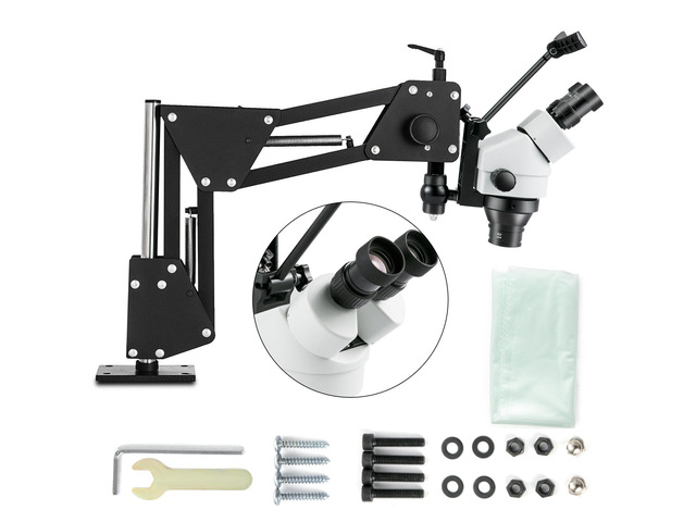 Micro Inlaid Mirror Multi-Directional Microscope with Spring Bracket Multi-Directional Micro-Setting Microscope Microscope Gem Diamond Setting...