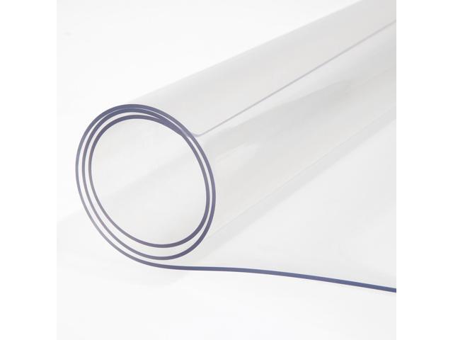 Plastic Table Cover, 42'x96'x0.08', Transparent PVC Table Protector, Rectangle Clear Desk Mat, Water Oil Proof Table Cover for Dining Table Coffer...