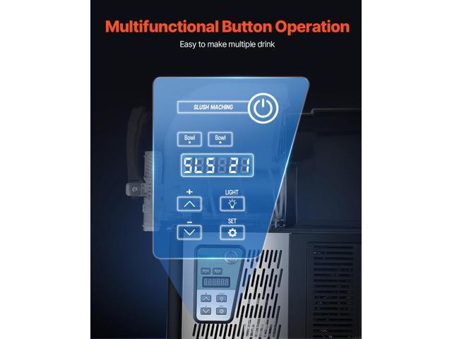 Commercial Slushy Machine, 4Lx2 Double Tank Frozen Drink Machine, 32 Cups Stainless Steel Margarita Smoothie Frozen Drink Maker, Slushie Maker for...