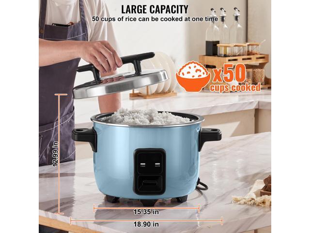 VEVOR Commercial Rice Cooker 50-Cup Non-Stick Pot 10L 24H Keep Warm Restaurant