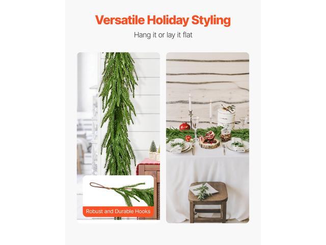 Christmas Garland, 5-FT Realistic Norfolk Pine Garland, Evergreen Real Touch Artificial Faux Greenery Garlands, for Holiday Indoor Outdoor Xmas...