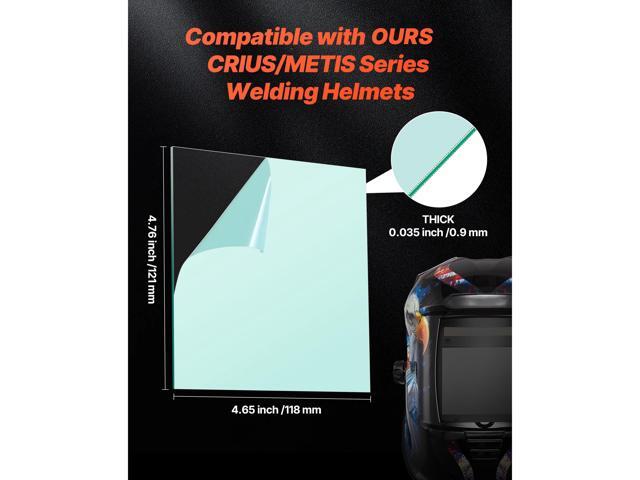Welding Helmet Outer Cover Lens, 20PCS 4.76' x 4.65' Outside Replacement Lens, Filter Protective Clear Covers Compatible with CRIUS/METIS Series...