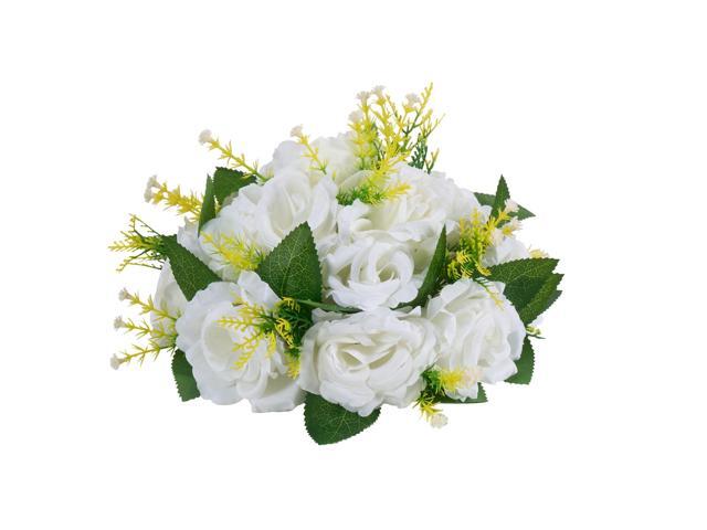 Flower Balls Arrangement Bouquet 10 PCS, 9.5-Inch Diameter Artificial Flower Balls Wedding Rose Centerpieces, Faux Flowers Arrangements for Wedding...