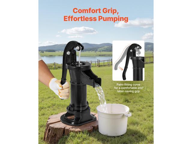 Well Hand Pitcher Pump, 25 ft Maximum Lift, Antique Cast Iron Manual Hand Water Pump, NPT 1-1/4 in Connection, Easy Installation, Old Fashioned for...