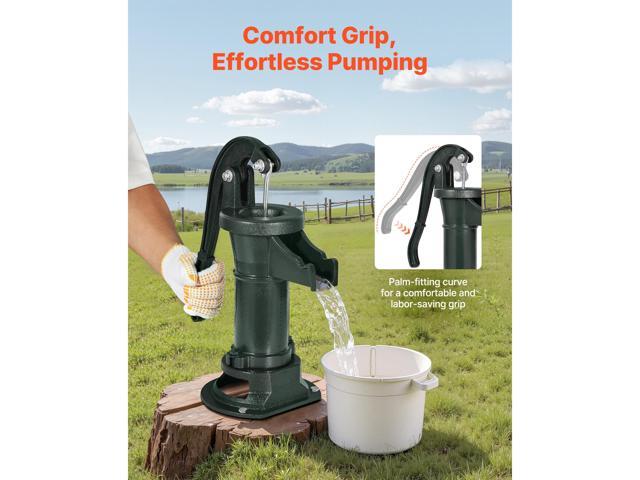 Well Hand Pitcher Pump, 25 ft Maximum Lift, Antique Cast Iron Manual Hand Water Pump, NPT 1-1/4 in Connection, Easy Installation, Old Fashioned for...