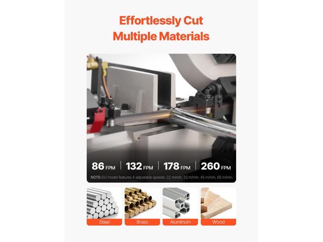 Metal Horizontal Band Saw, 7 x 12 in Rectangular Cutting Capacity, 110/220V Metal Vertical Cutting Bandsaw with 1.1 kW Motor, 0-45° Angle...
