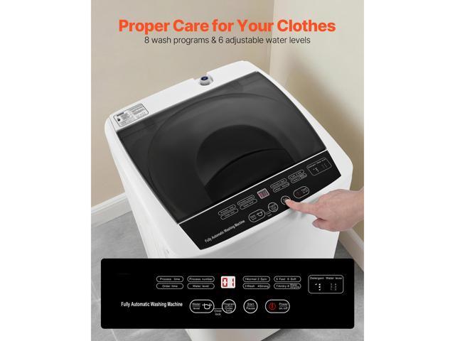 Portable Washing Machine, Portable Washer 1.3 cu. ft with LED Display, Stainless Steel Drum, 8 Wash Programs & 6 Adjustable Water Levels, Portable...