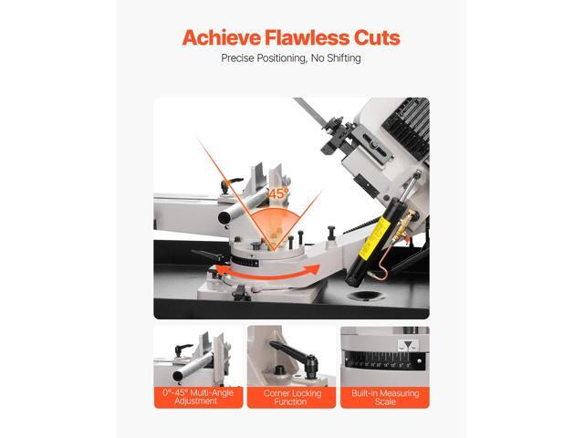Metal Horizontal Band Saw, 7 x 8.25 in Rectangular Cutting Capacity, 110/220V Vertical Cutting Bandsaw with 1.1 kW Motor, 0-45° Angle Adjustment,...