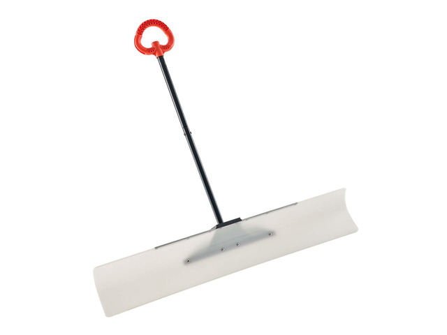Plastic Snow Pusher Shovel 48in Heavy Duty Snow Plow for Driveway Ergonomic Grip
