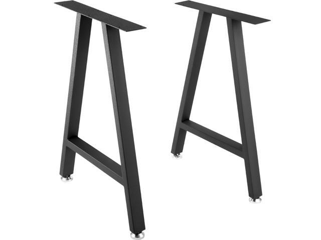 Metal Table Legs 28 x 17.7 inch A-Shaped Desk Legs Set of 2 Heavy Duty Bench Legs with Polyurethane Coating, Furniture Legs with Floor Protectors,...