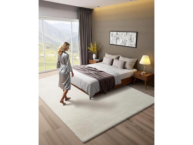 VEVOR Indoor Plush Area Rugs, 8 x 10 ft Soft Plush Carpet, Furry Shag Area Rugs for Living Room, Bedroom, Sunroom, Modern Home Decor Aesthetic,...
