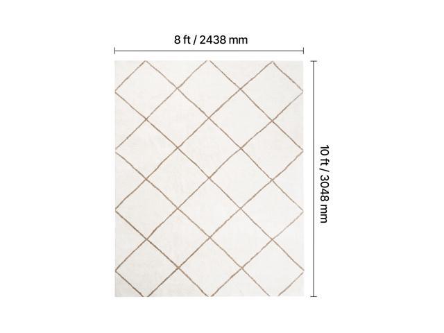 Indoor Plush Area Rugs, 8 x 10 ft Plush Carpet, Area Rugs Furry with Long Plushs Pile, Thick & Durable High-Pile Rug for High-Traffic Areas,...