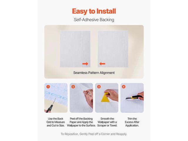 Peel and Stick Wallpaper, 17.7 x 393.7 inch Contact Paper White Wood Grain Waterpoof Self Adhesive, Easy to Clean & Peel Wall Decorative Vinyl Roll...