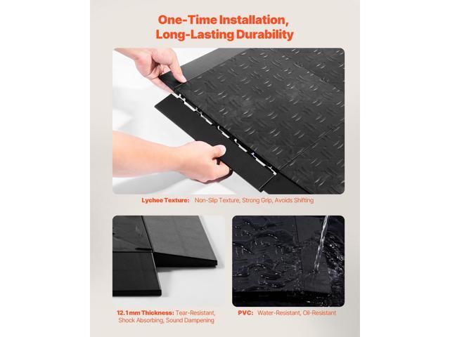 Female Garage Floors Transition Edge Kit, 15 PCS Sturdy PP Interlocking Modular Garage Floor Edging Slip-resistant, Easy Assembly Compatible Only...