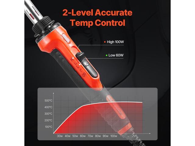 Plastic Welder Kit, 60W/100W Dual-Power Plastic Welding Soldering Iron with 3 Welding Tips and 20 Welding Rods, Professional Plastic Repair Welding...
