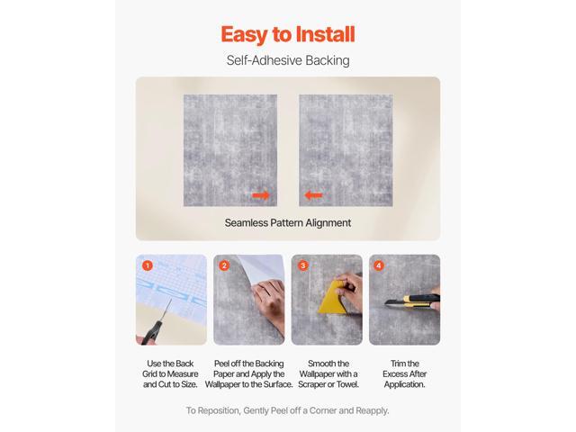 Peel and Stick Wallpaper, 15.7 x 590.5 inch Contact Paper Waterpoof Self Adhesive, Easy to Clean Wall Decorative Vinyl Roll for Bedroom Kitchen...