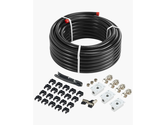 Air Compressor Line Kit, 100FT x 3/4', HDPE-Aluminum Compressed Air Piping System, Leak-Proof, Pressure-Resistant & Easy-to-Install, Compressed Air...