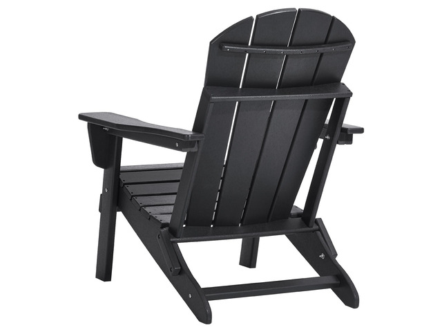 Adirondack Chair Plastic, Set of 2 All-Weather Portable Folding Fire Pit Chair, Outdoor Adirondack Patio Chair with Cup Holder, with Relaxing Arm...