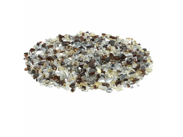 Fire Glass, 10 LBS / 4.5 KG High-Temperature Resistant Fireplace Rocks, 1/2-Inch / 12.7 mm Reflective Firepit Glass Rock, High Luster Stone...