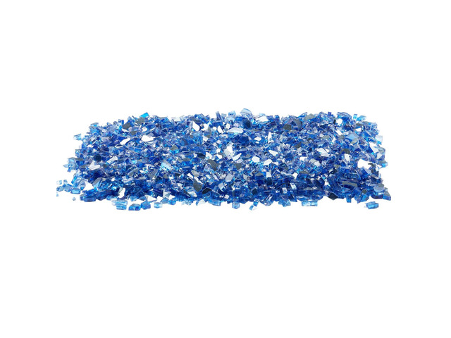 Fire Glass, 10LBS / 4.5KG High-Temperature Resistant Fireplace Rocks, 1/4-Inch / 6.35 mm Reflective & Smokeless Firepit Glass Rock, High Luster...