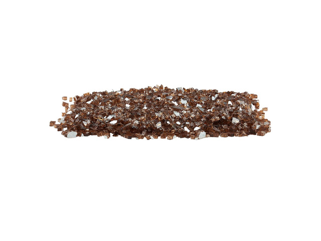 Fire Glass, 10 LBS / 4.5 KG High-Temperature Resistant Fireplace Rocks, 1/4-Inch / 6.35 mm Reflective & Smokeless Firepit Glass Rock, High Luster...