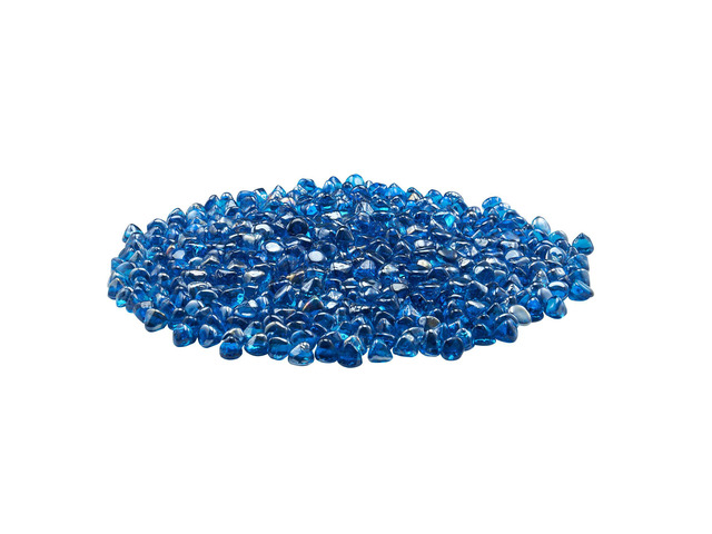 Fire Glass, 10LBS / 4.5KG High-Temperature Resistant Fireplace Rocks, 1 Inch / 25.4 mm Reflective Firepit Glass Diamond Beads, High Luster Stone...
