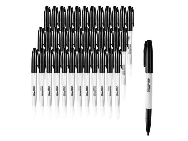 Permanent Markers, 36 Pack Black Permanent Marker Set, Quick Drying & Fade Resistant, Fine Point Markers for Wood, Plastic, Paper, Metal, and More