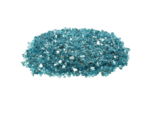 Fire Glass, 10 LBS / 4.5 KG High-Temperature Resistant Fireplace Rocks, 1/2-Inch / 12.7 mm Reflective & Smokeless Firepit Glass Rock, High Luster...