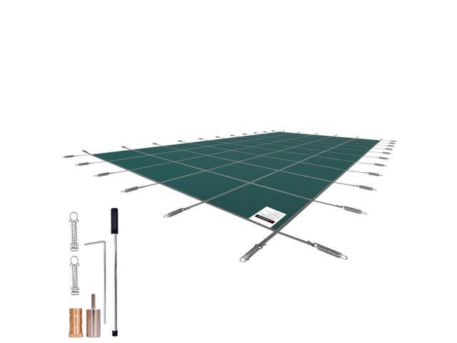 Pool Safety Cover Fits 18x36ft Rectangle Inground Pools, Safety Pool Cover with Drainage Holes, Mesh Solid Pool Cover for Swimming Pool, Winter...