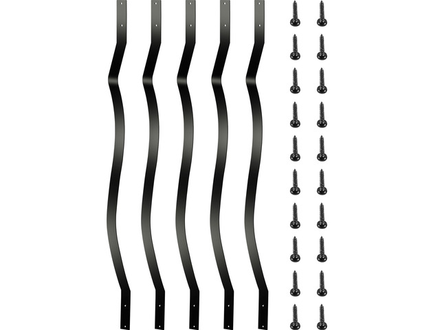 Deck Balusters, 26 Pack Metal Deck Spindles, 32.25/'x1/' Staircase Baluster with Screws, Iron Deck Railing for Wood and Composite Deck, Stylish...