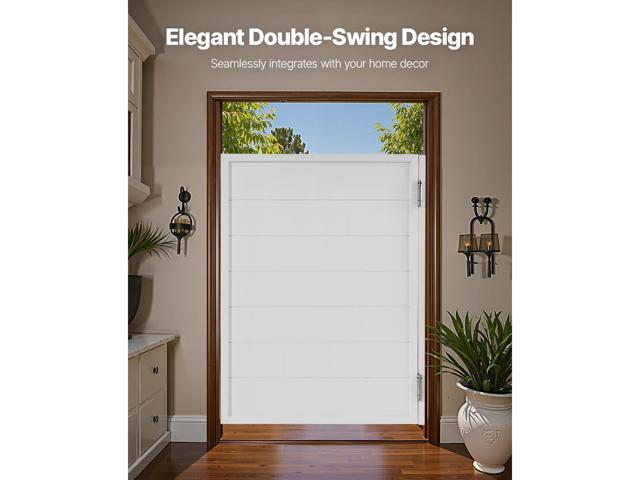 Saloon Doors, 32'W x 42' H Single Swinging Cafe Interior Doors, Square Design Premium Pine Wood, with Hinges & Hardware Kit, Easy to Install, for...